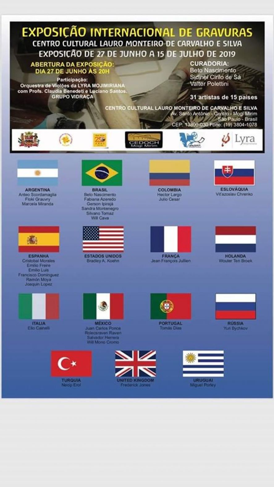 Exposicion grabados en Mogi Mirim Sao Paulo